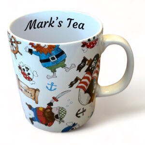 pirate ship personalised stoneware mug
